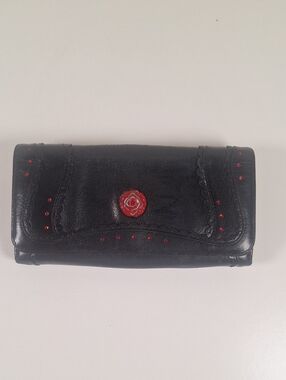 ANNA-SUI Rose/Cluth/Wallet Genuine Leather